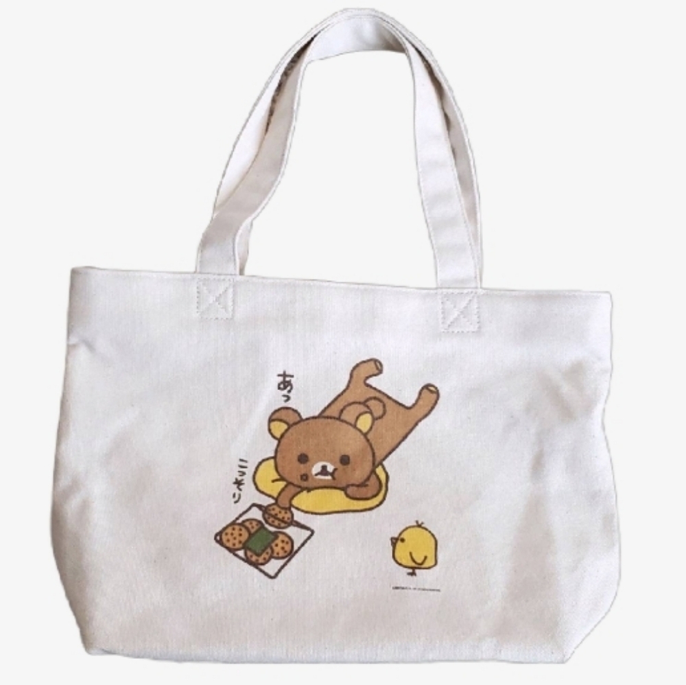 UNIQLO Rilakkuma Bear Mini Canvas Tote Bag San-x Kawaii